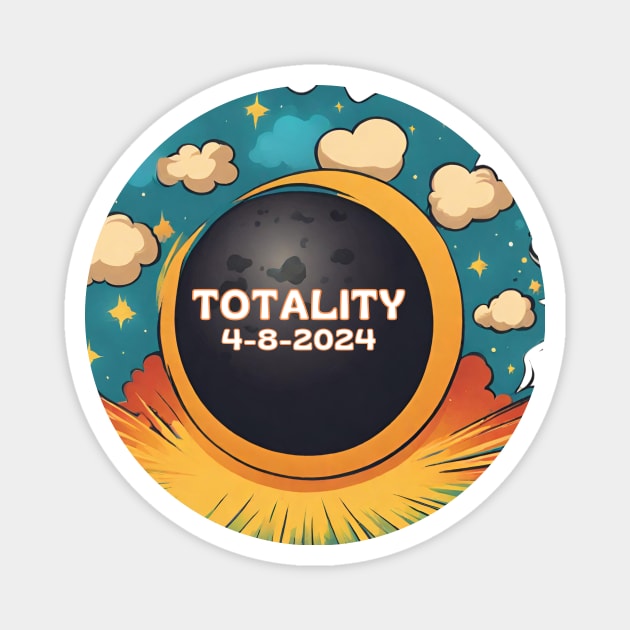 Totality 4-8-2024 Total Solar Eclipse Magnet by Little Duck Designs